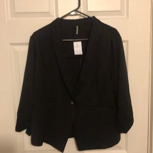 Vanity Blazer with Lace Shoulder Details